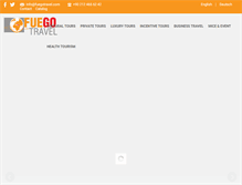 Tablet Screenshot of fuegotravel.com